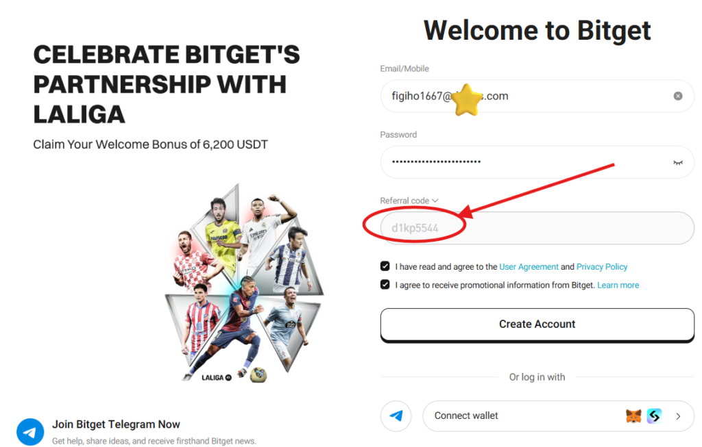 Bitget Referral Code “d1kp5544” – Get 10% Trading Fee Discount + 6,200 USDT Bonus