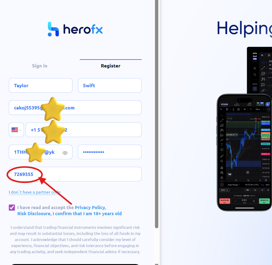 HeroFX Partner Code "7269355" – Get 10% Off Trading Fees Instantly​